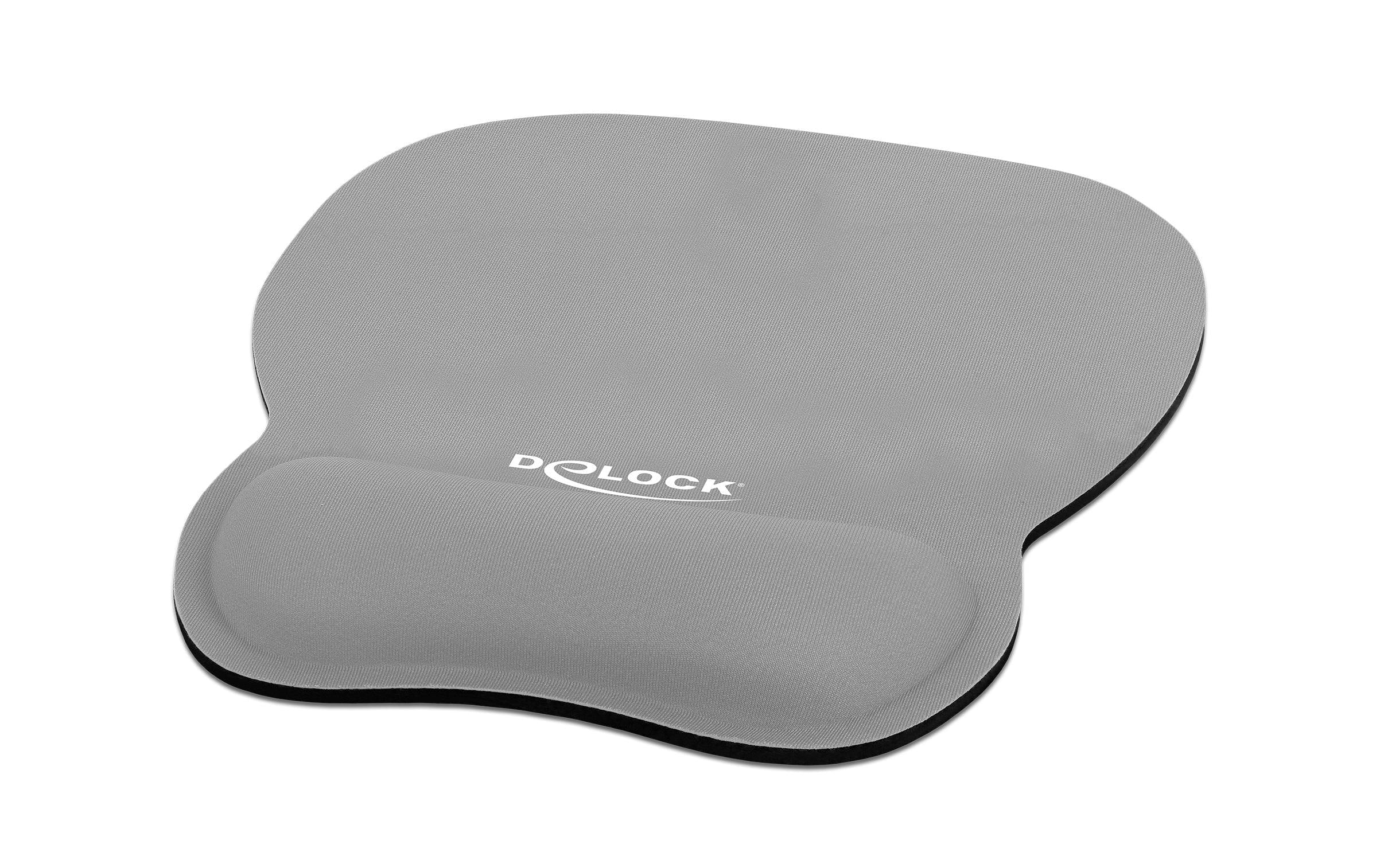 Delock ergonomisches Mousepad 245 x 206 mm mit Handballenauflage, grau