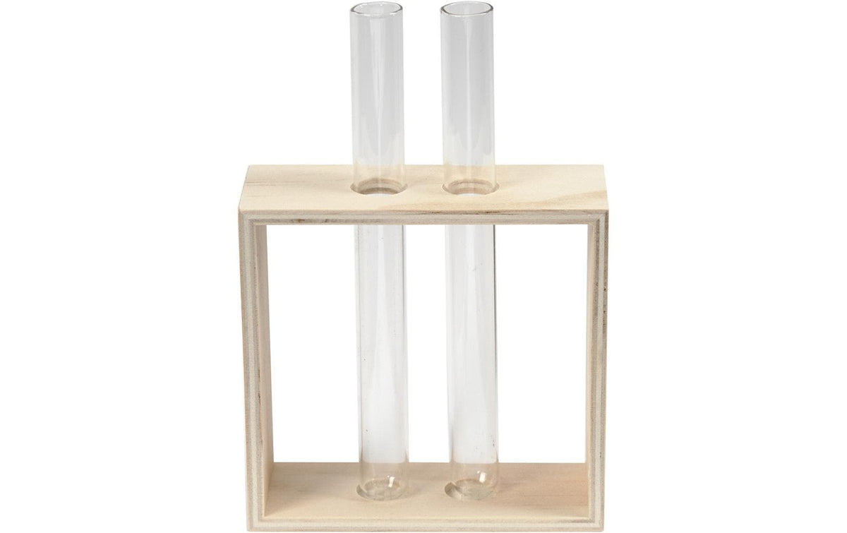 Creativ Company Holzrahmen mit Reagenzglas 10.5 x 10/15 x 4 cm