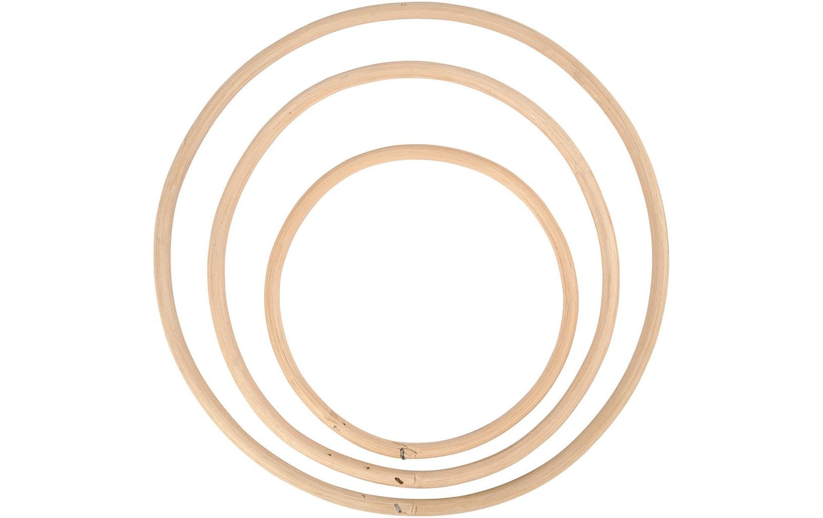 Creativ Company Holzringe Bambus 15.3 + 20.3 + 25.5 cm