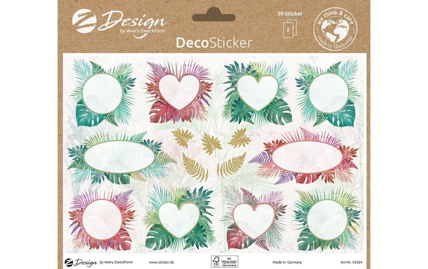 Z-Design Sticker A5 DEKO Farnblätter 2Bg 14.8 x 21
