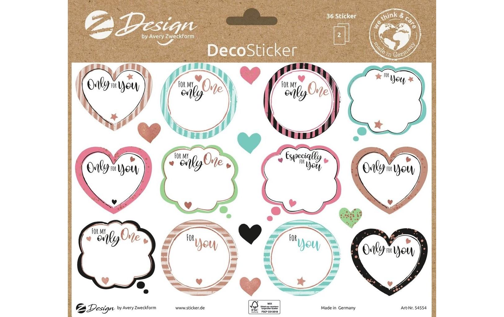 Z-Design Sticker A5 DEKO For You 2Bg 14.8 x 21