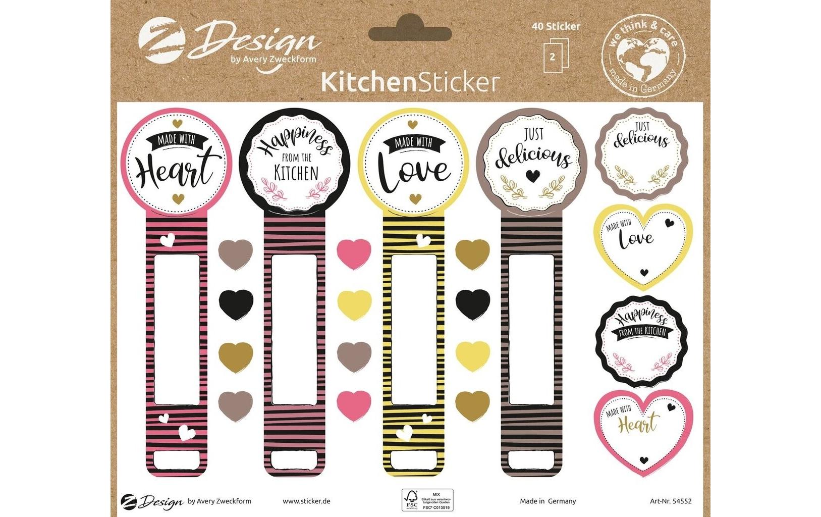 Z-Design Sticker A5 KÜCHE Siegelaufkl. 2Bg 14.8 x 21