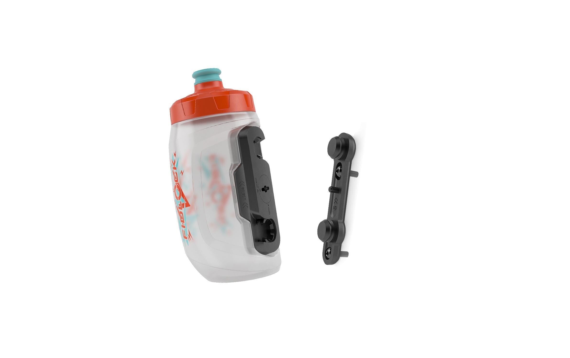Fidlock Trinkflasche Kids 450ml, Magnet-Befestigung, weiss/or/bl