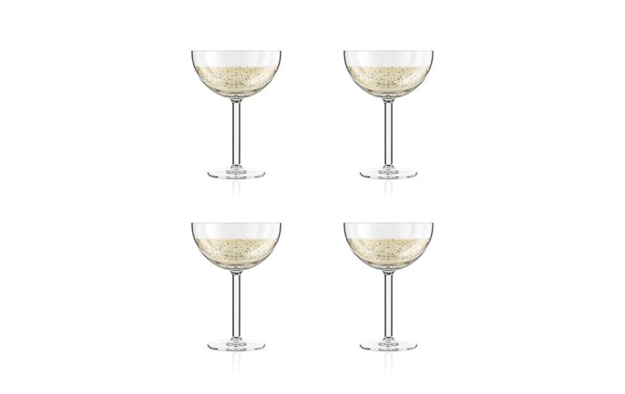 Bodum Oktett Champagnergläser 4er Set 0.28 Liter, Kunststoff, 4 Stück