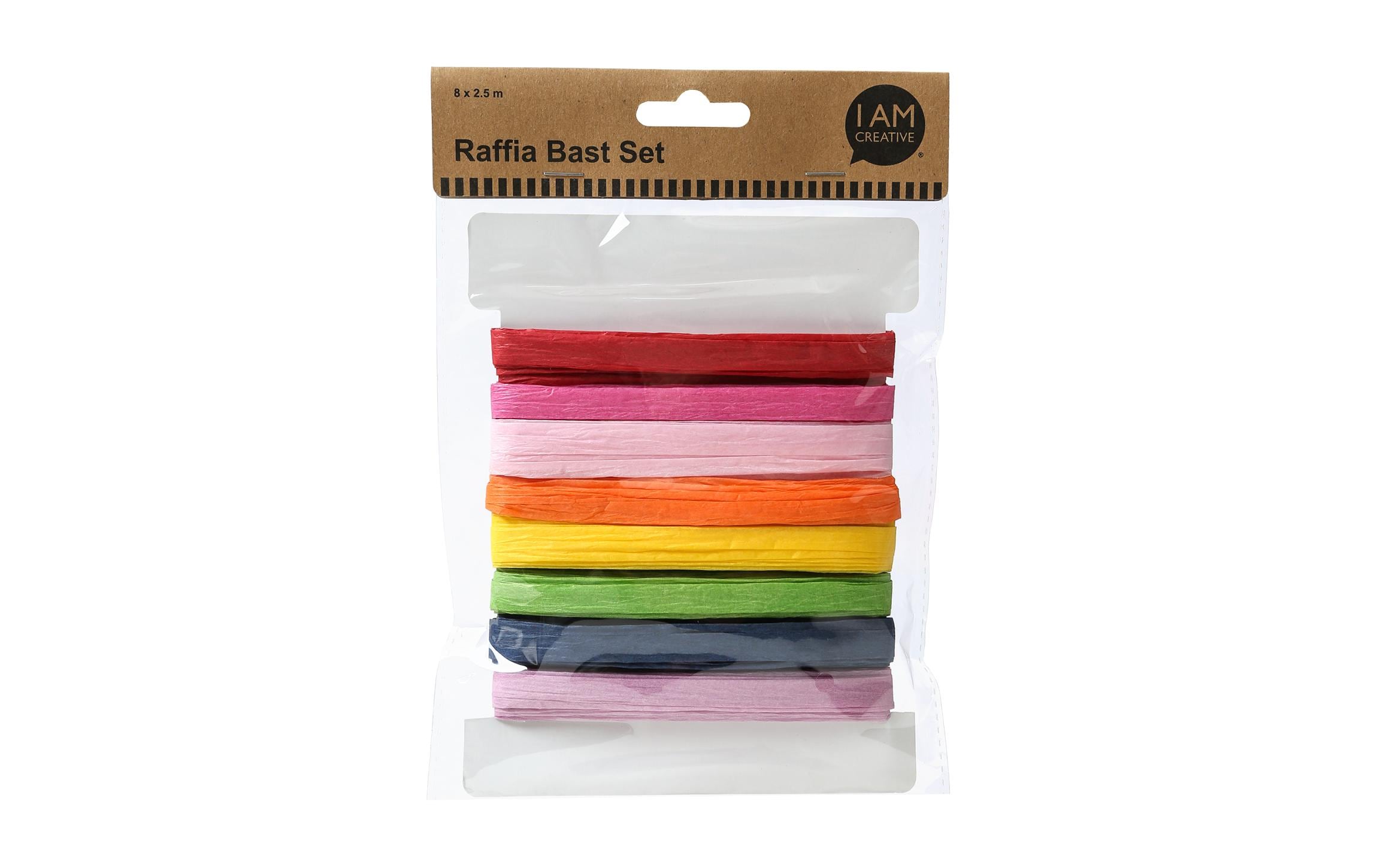 I am Creative Raffia-Bast Set 8 Farben à 2.5 m