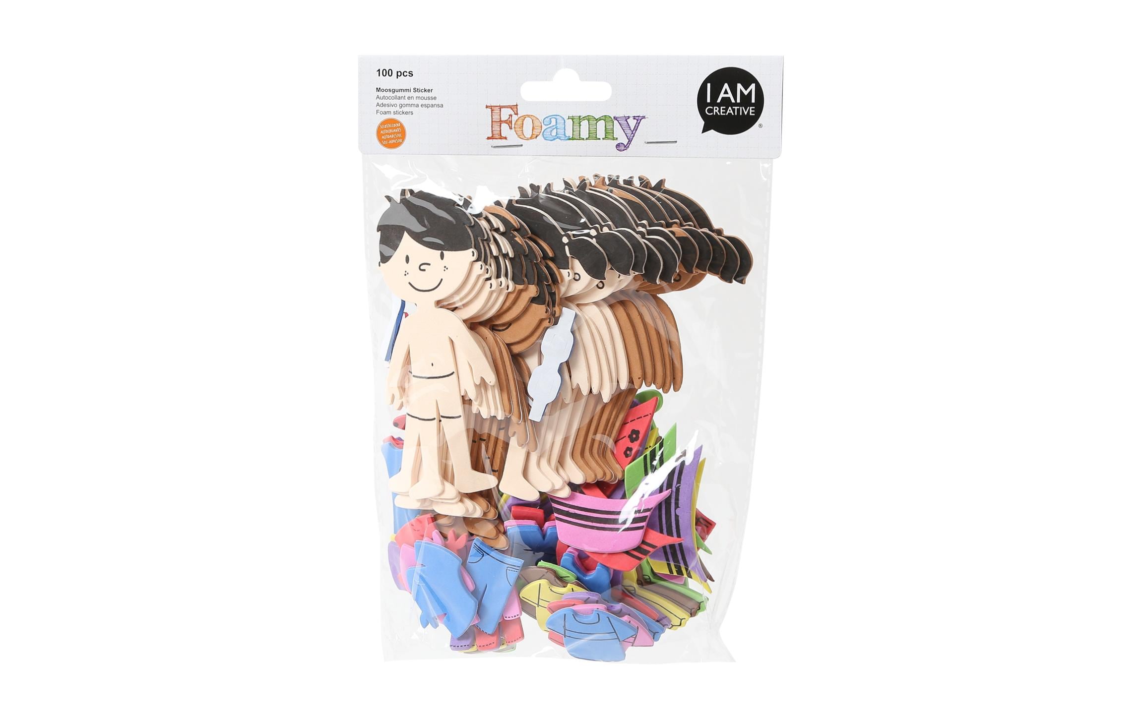 I am Creative Sticker Moosgummi Dress it up, 100 Stück