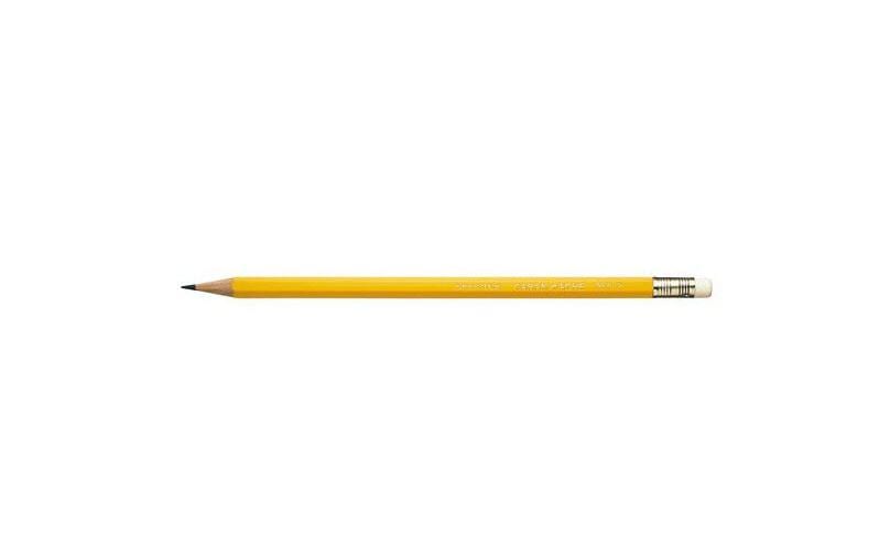 Caran d'Ache Schulbleistift gelb mit Radiergummi HB