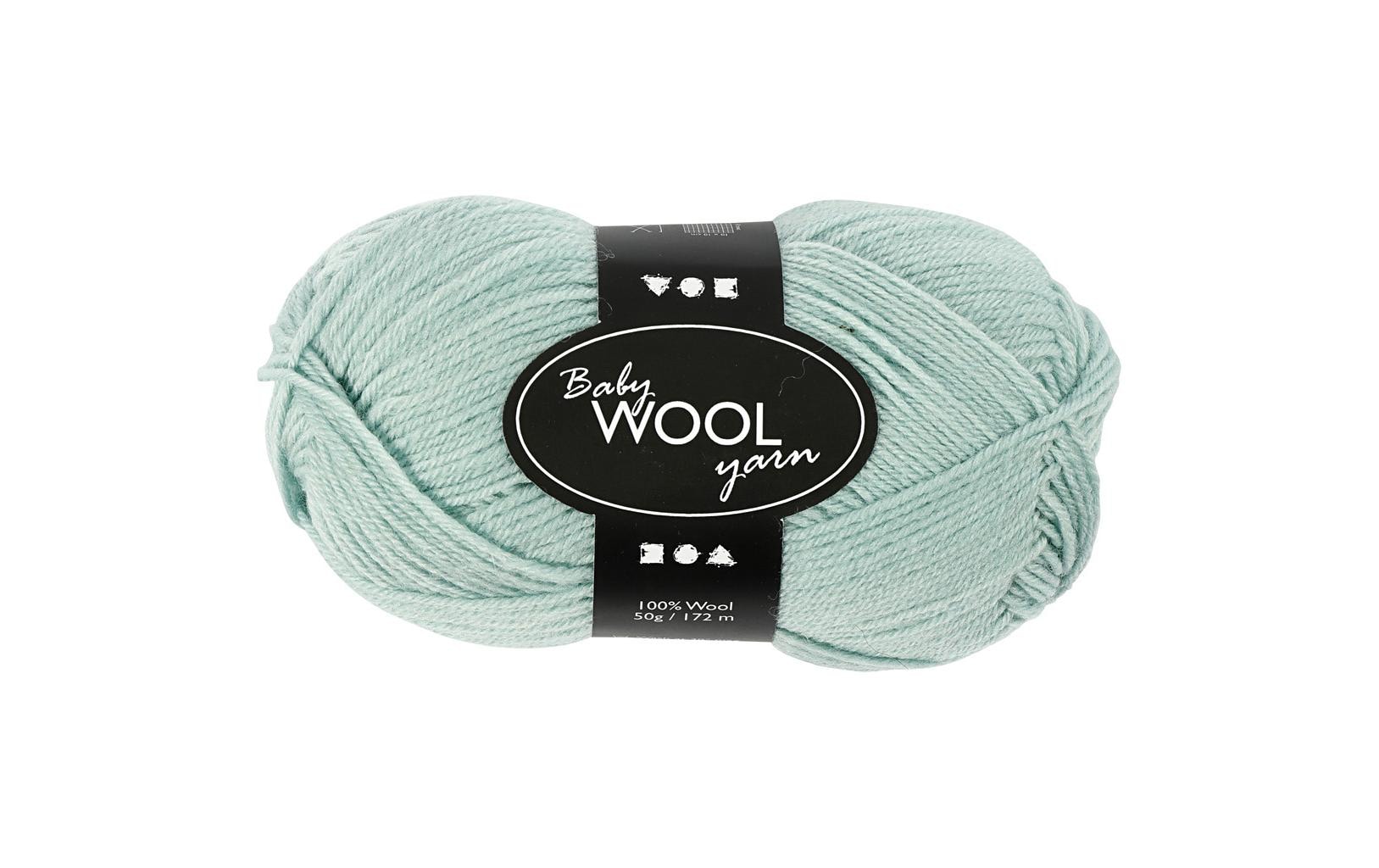 Creativ Company Merinowolle Babygarn L 172 m, 50 g, 14/4, mintgrün