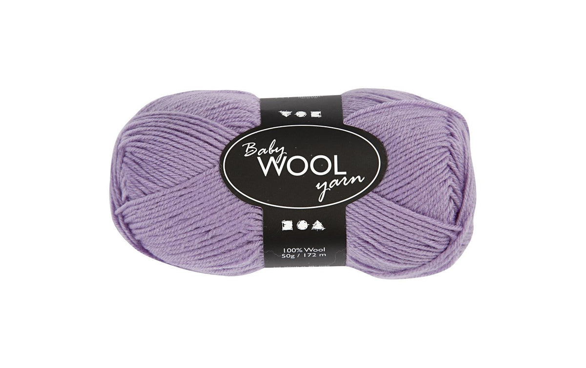 Creativ Company Merinowolle Babygarn L 172 m, 50 g, 14/4, lila