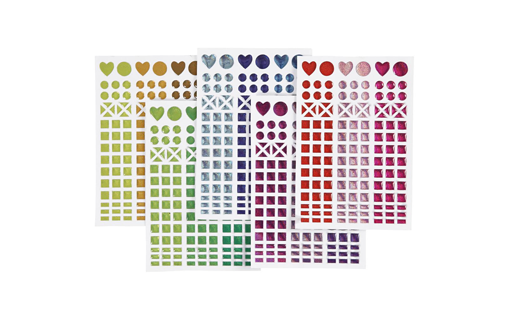 Creativ Company Mosaik Sticker 10 Blatt, 5 Farbkombinationen