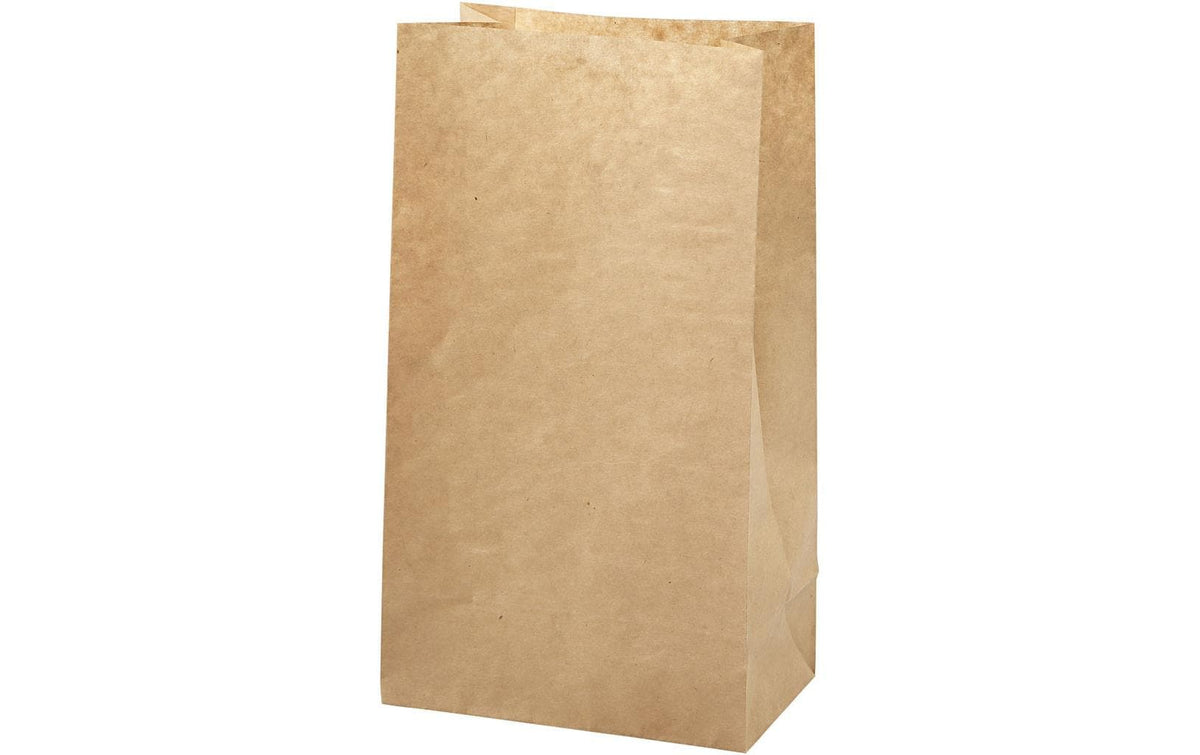 Creativ Company Papiertüten Natur 100 Stück, 15x 9 x 27 cm