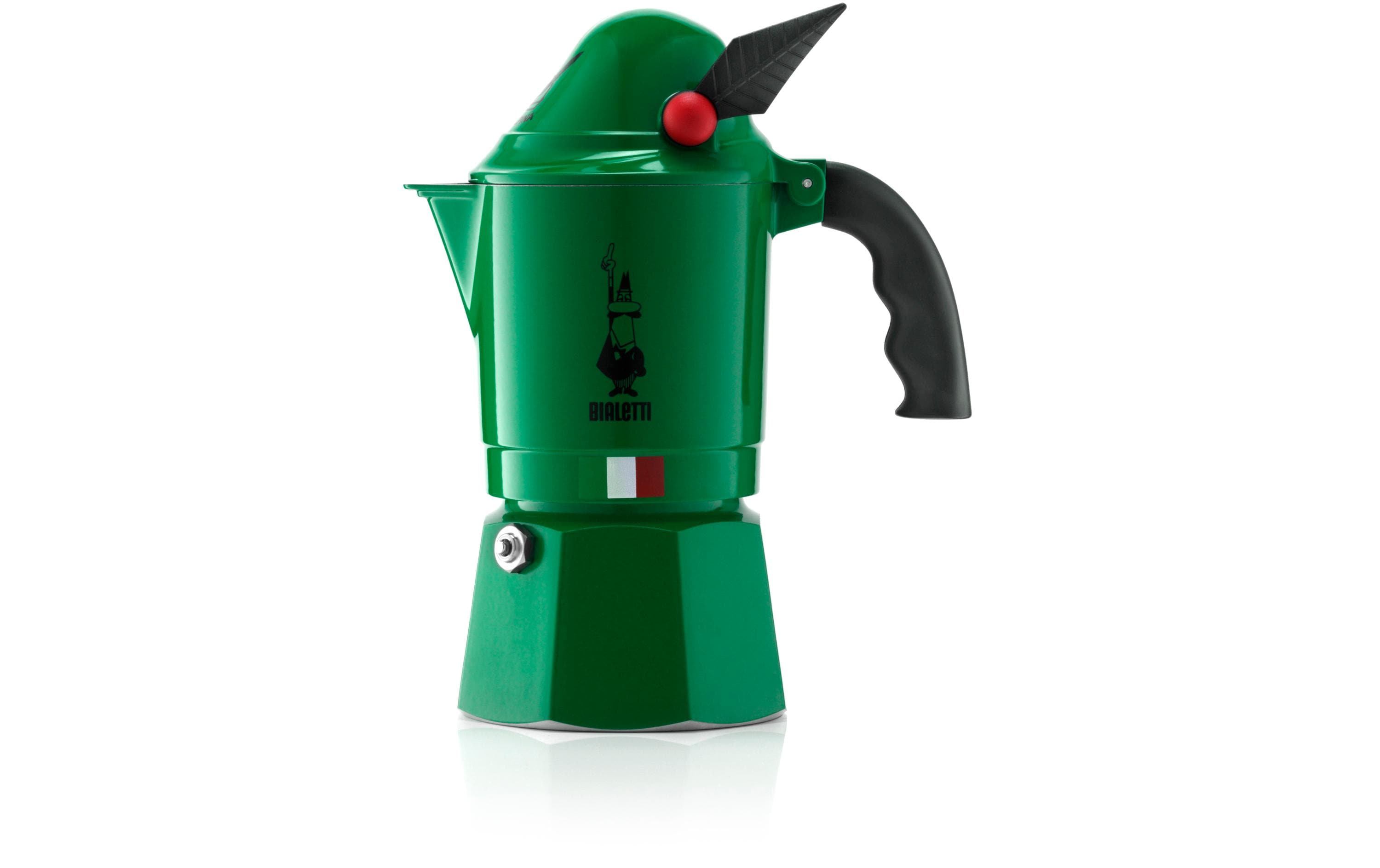 Bialetti Break Alpina 3 Tassen Aluminium mit schwarzem Kunststoff