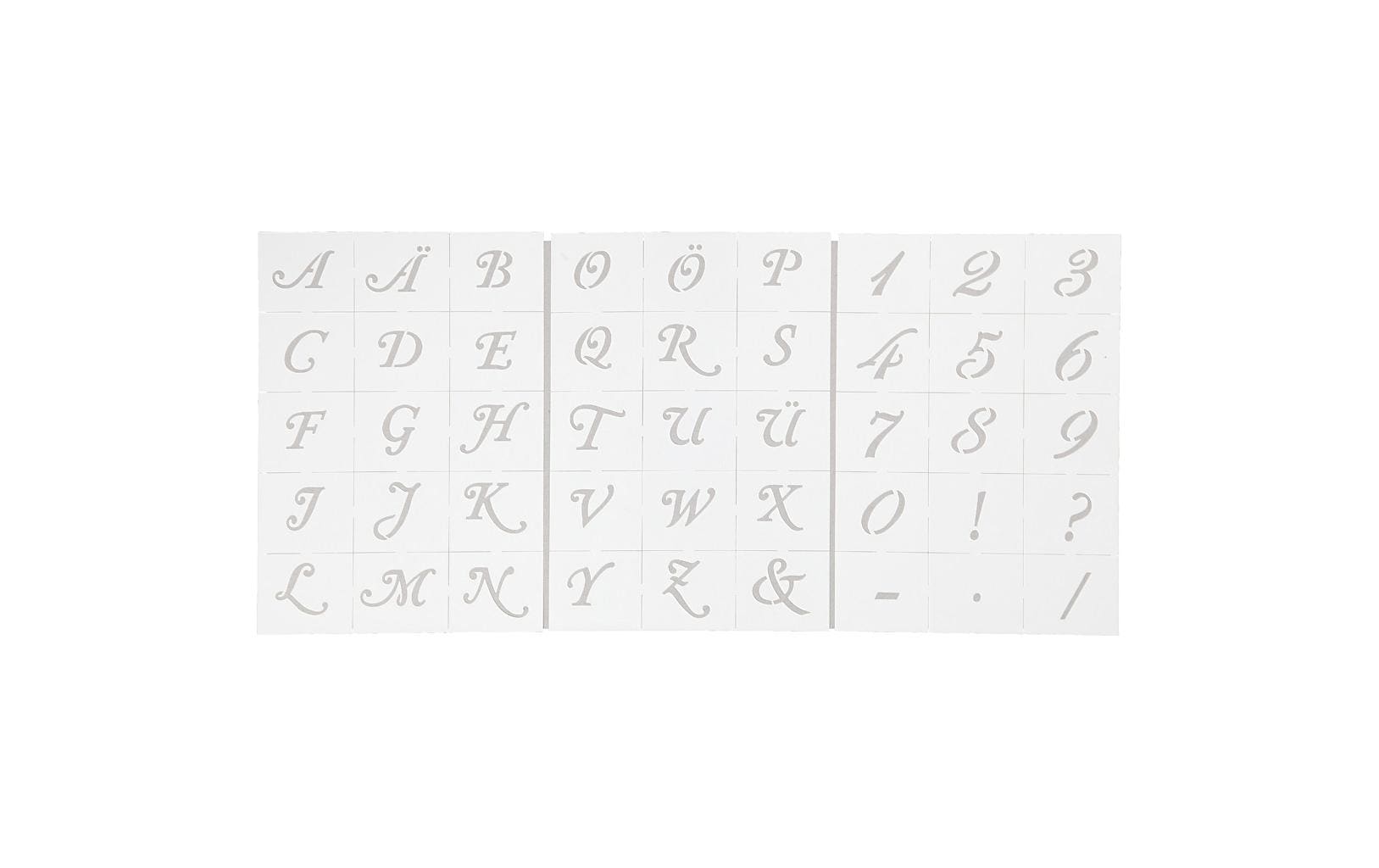 Creativ Company Schablone Buchstaben und Zahlen
