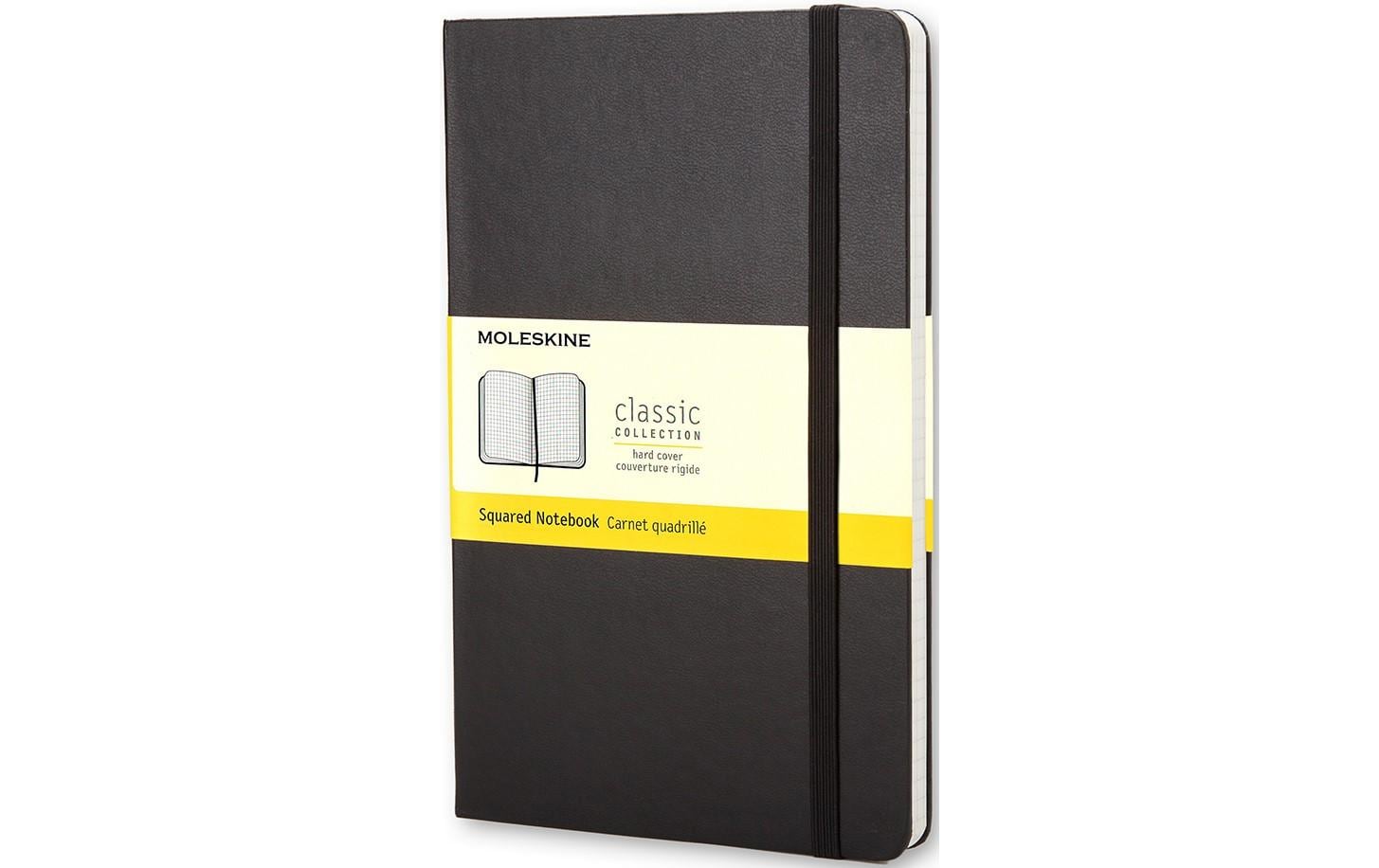 Moleskine Notizbuch Classic A5 Schwarz kariert, Hardcover