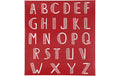 Creativ Company Schablone Siebdruck 20 x 22 cm, Alphabet