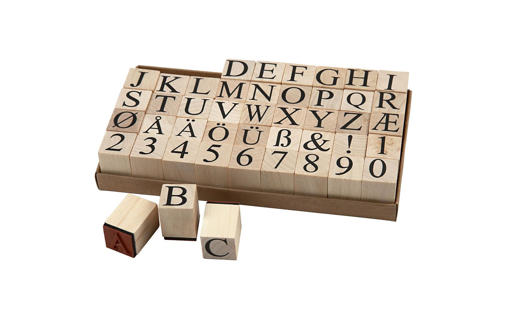 Creativ Company Stempel Buchstaben Zahlen 45-teilig