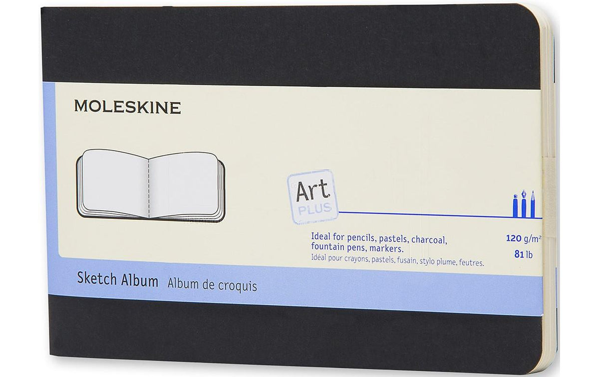 Moleskine Skizzenbuch A6 Schwarz blanko, Softcover