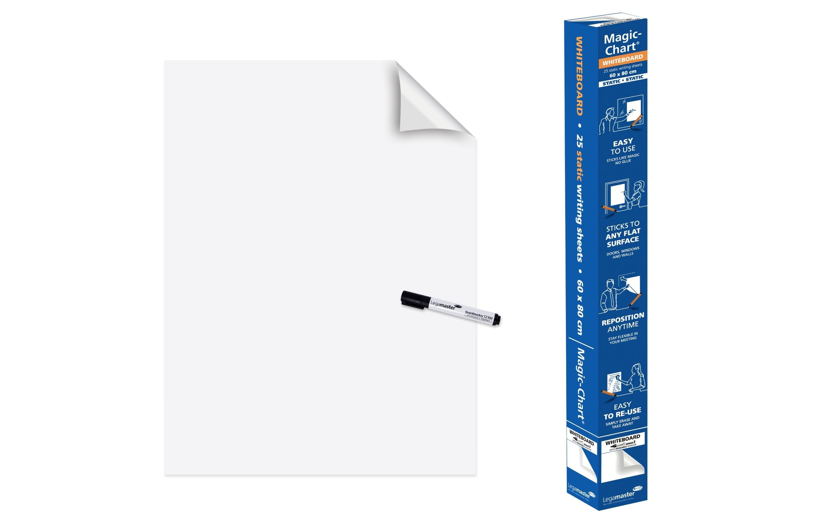 Legamaster MagicChart Whiteboard statische Haftung auf glatten Oberflächen