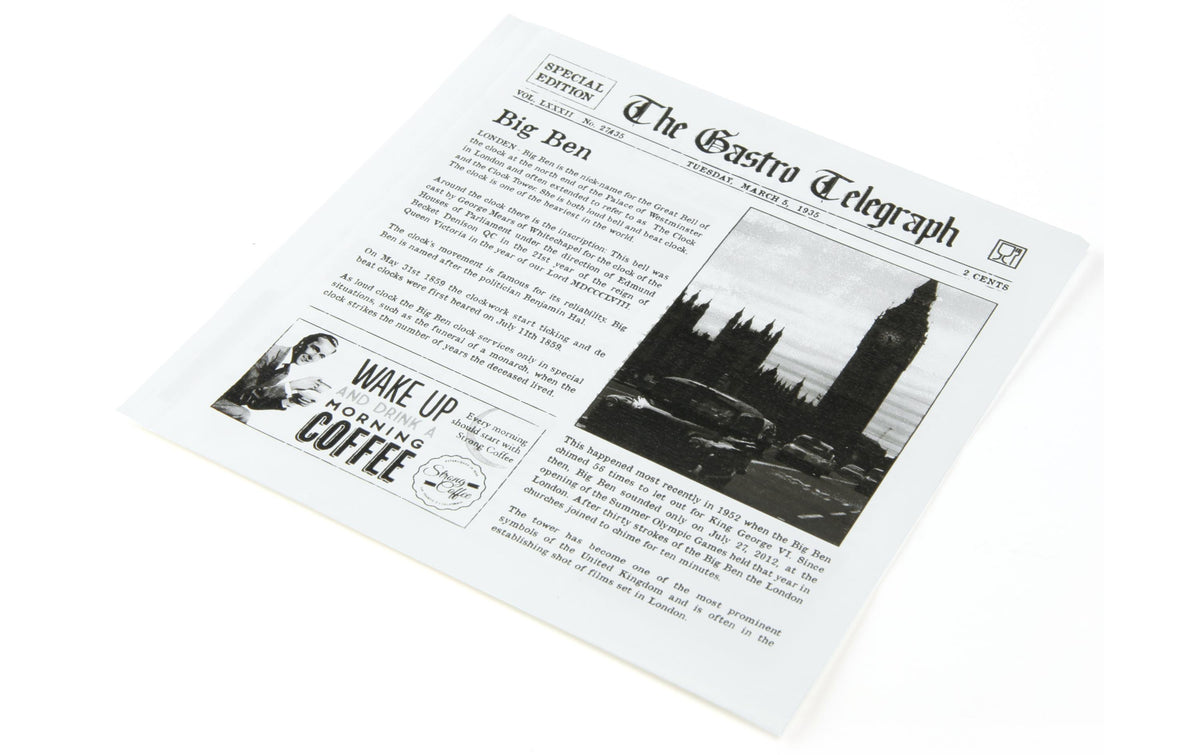 Sier Fettdichte Papiertüten News Paper 300 Stück, 130 x 150mm, zwei Seiten offen