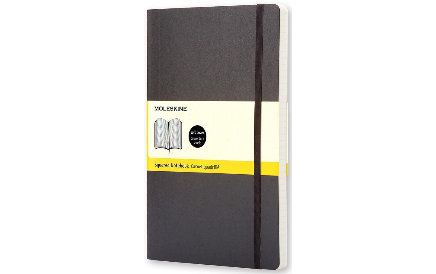 Moleskine Notizbuch Classic A5 Schwarz kariert, Softcover