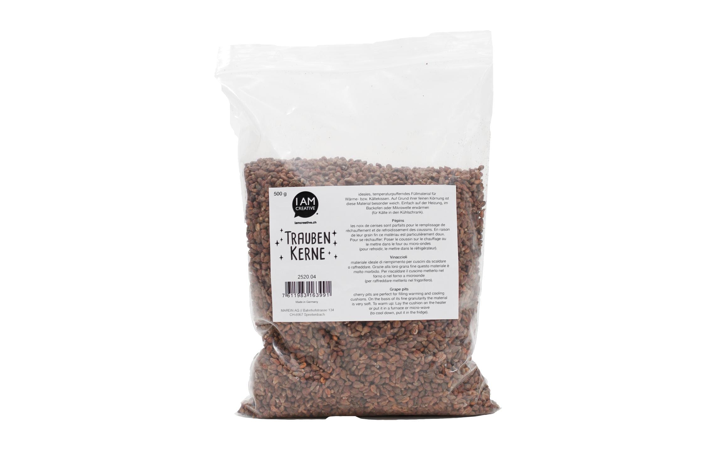 I am Creative Traubenkerne 500 g Zum Befüllen von Selbergenähtem