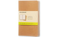 Moleskine Notizbuch A6 Braun blanko, Kartoneinband, 3 Stück