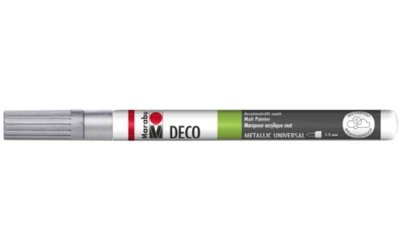 Marabu Acrylstifte Deco Painter 1 - 2 mm Spitze, Silber