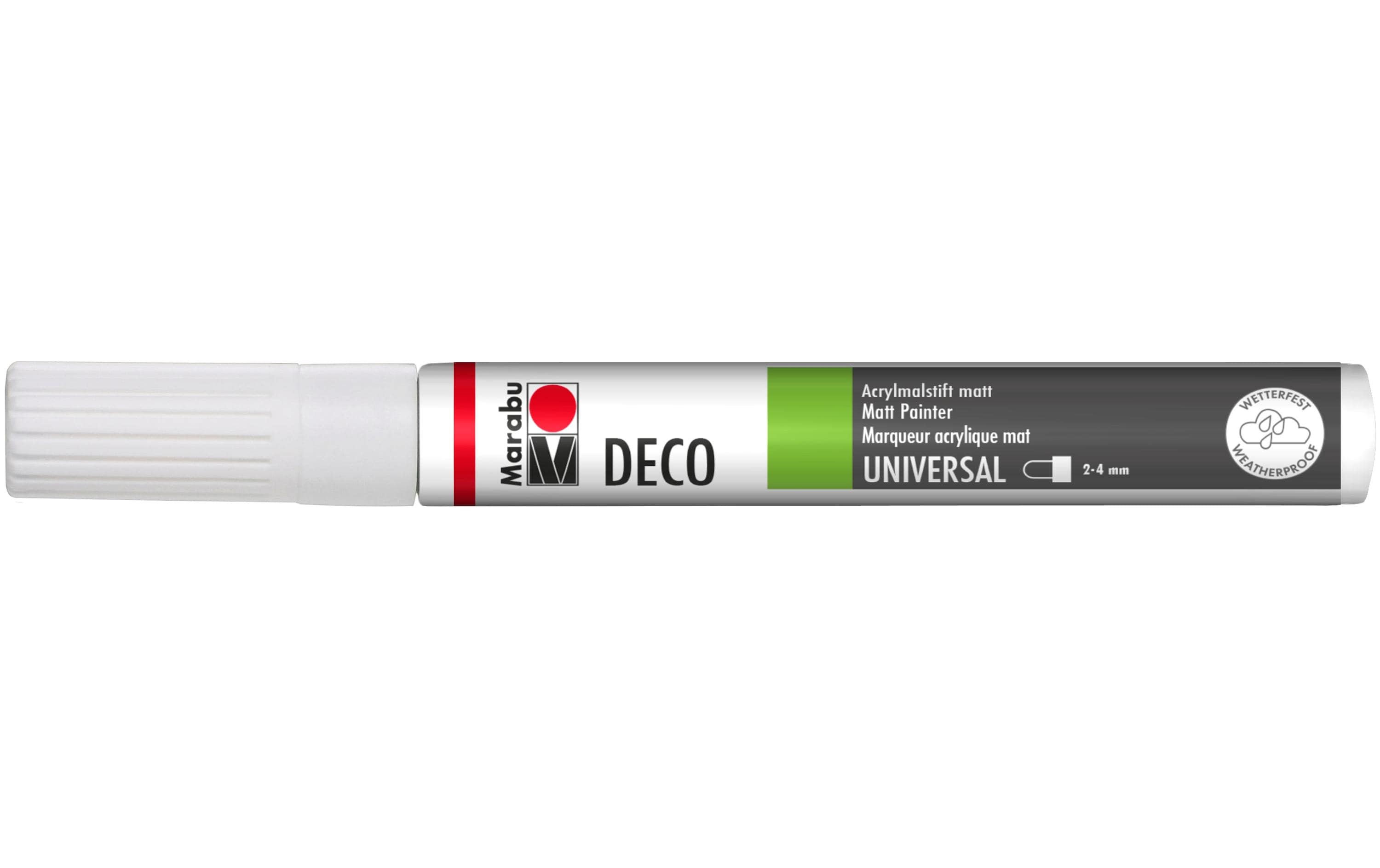 Marabu Acrylstifte Deco Painter 2 - 4 mm Spitze, Weiss