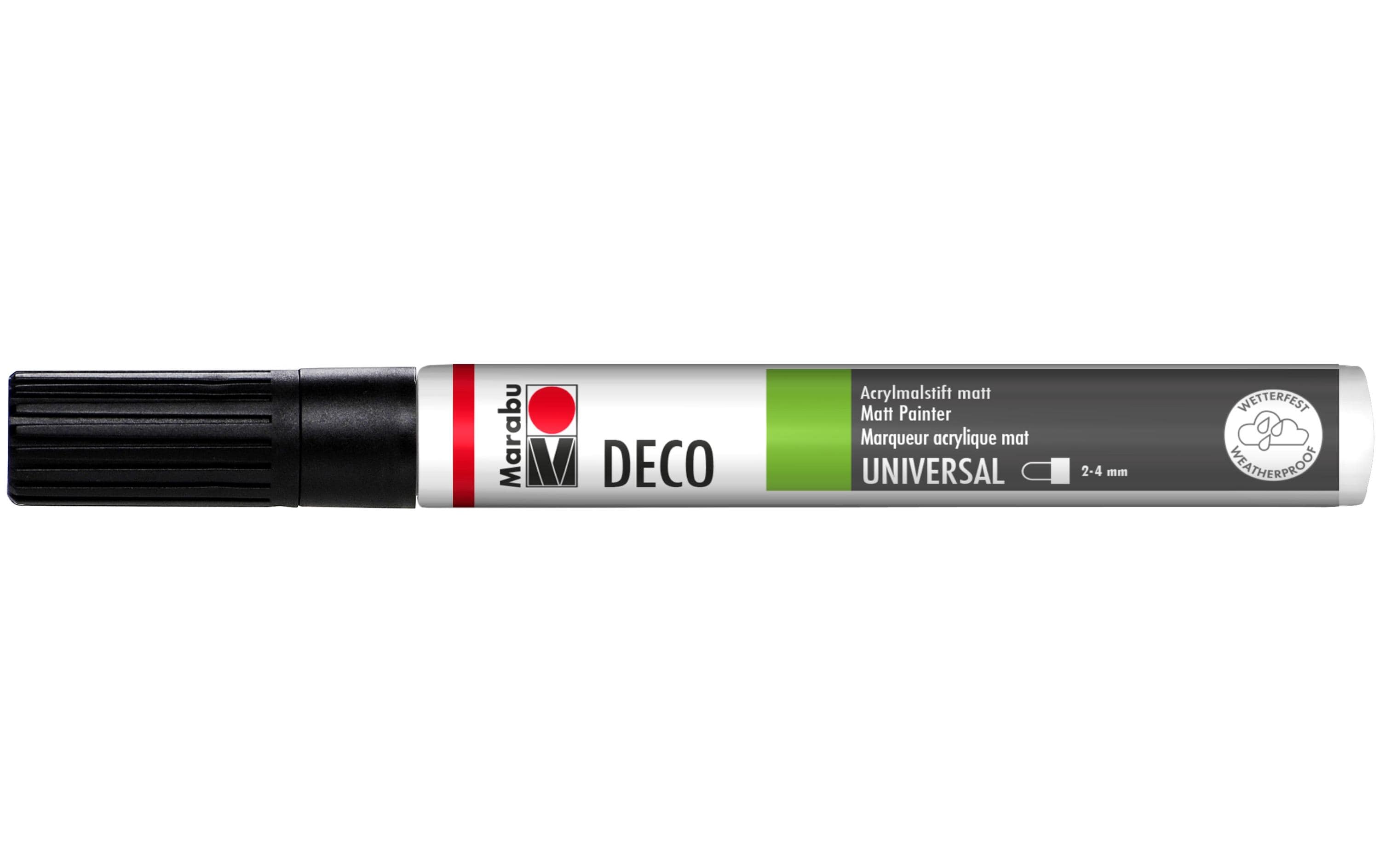 Marabu Acrylstifte Deco Painter 2 - 4 mm Spitze, Schwarz