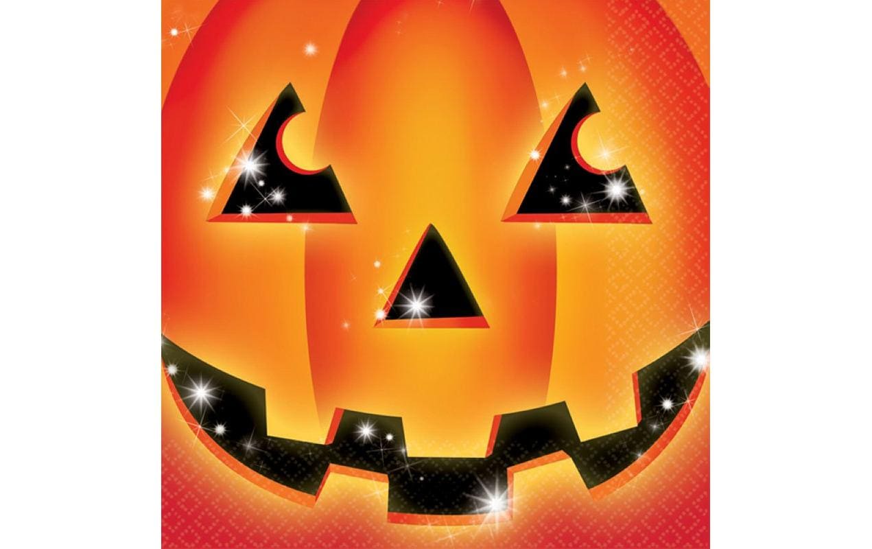 Halloween Servietten 33 cm 16 Stück, Kürbis