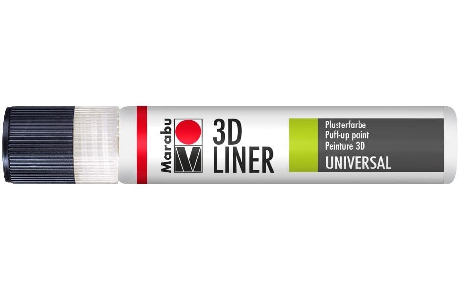 Marabu Plusterfarbe 3D-Liner 25 ml, Weiss