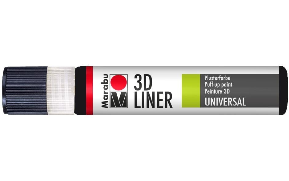 Marabu Plusterfarbe 3D-Liner 25 ml, Schwarz