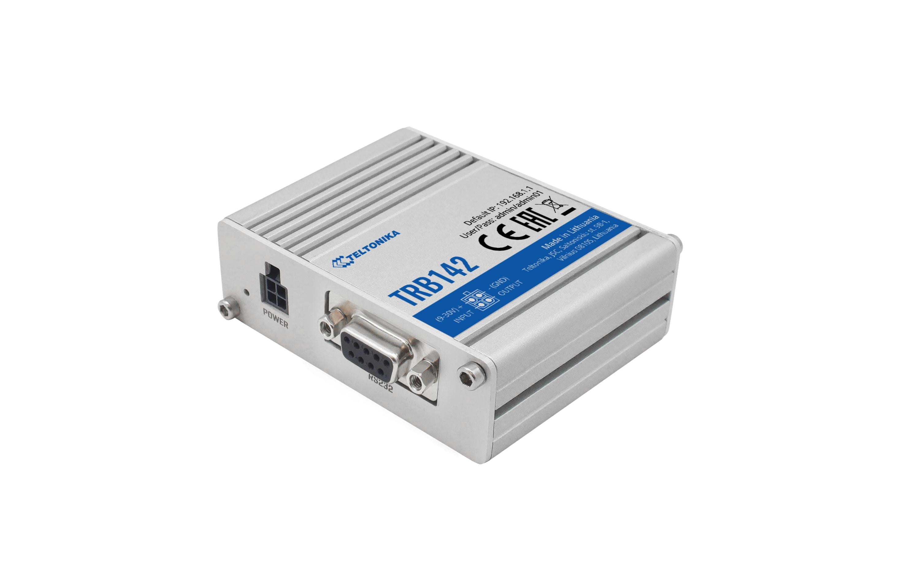 Teltonika LTE Industrierouter TRB142 Cat.1 LTE, RS232, 9-30Volt