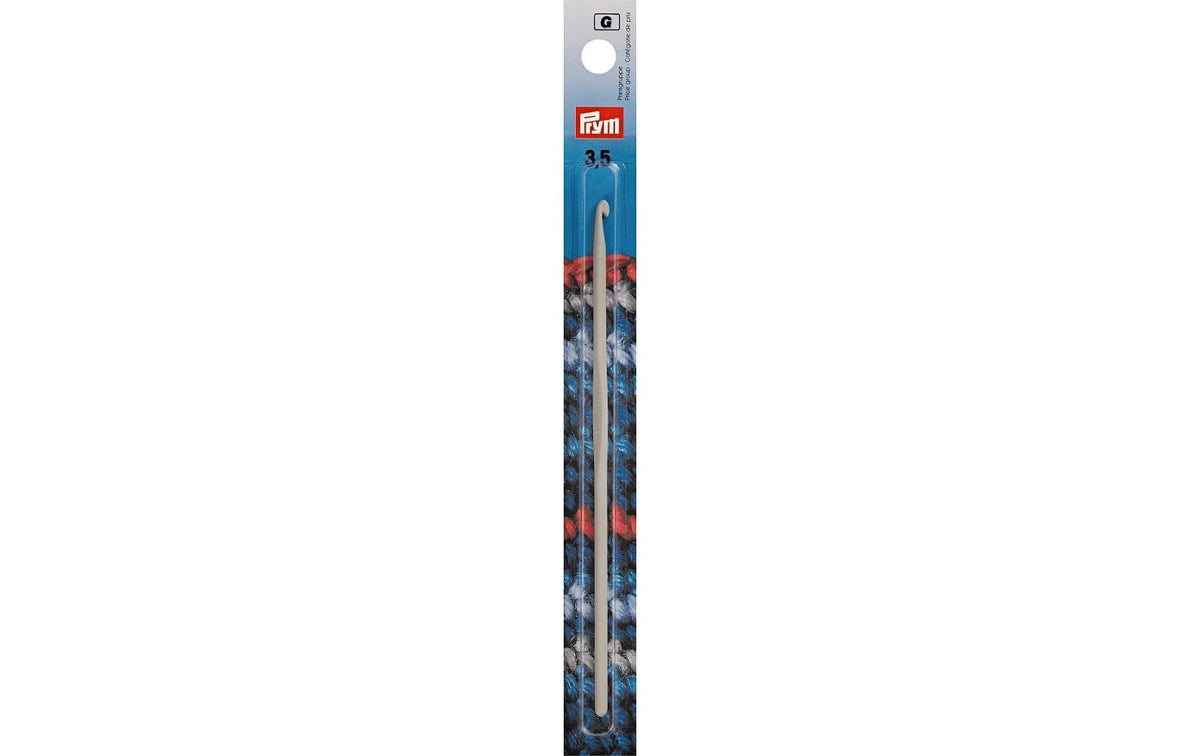 Prym Woll-Häkelnadeln, ohne Griff Alu grau, 3.5 mm x 14 cm, Karte