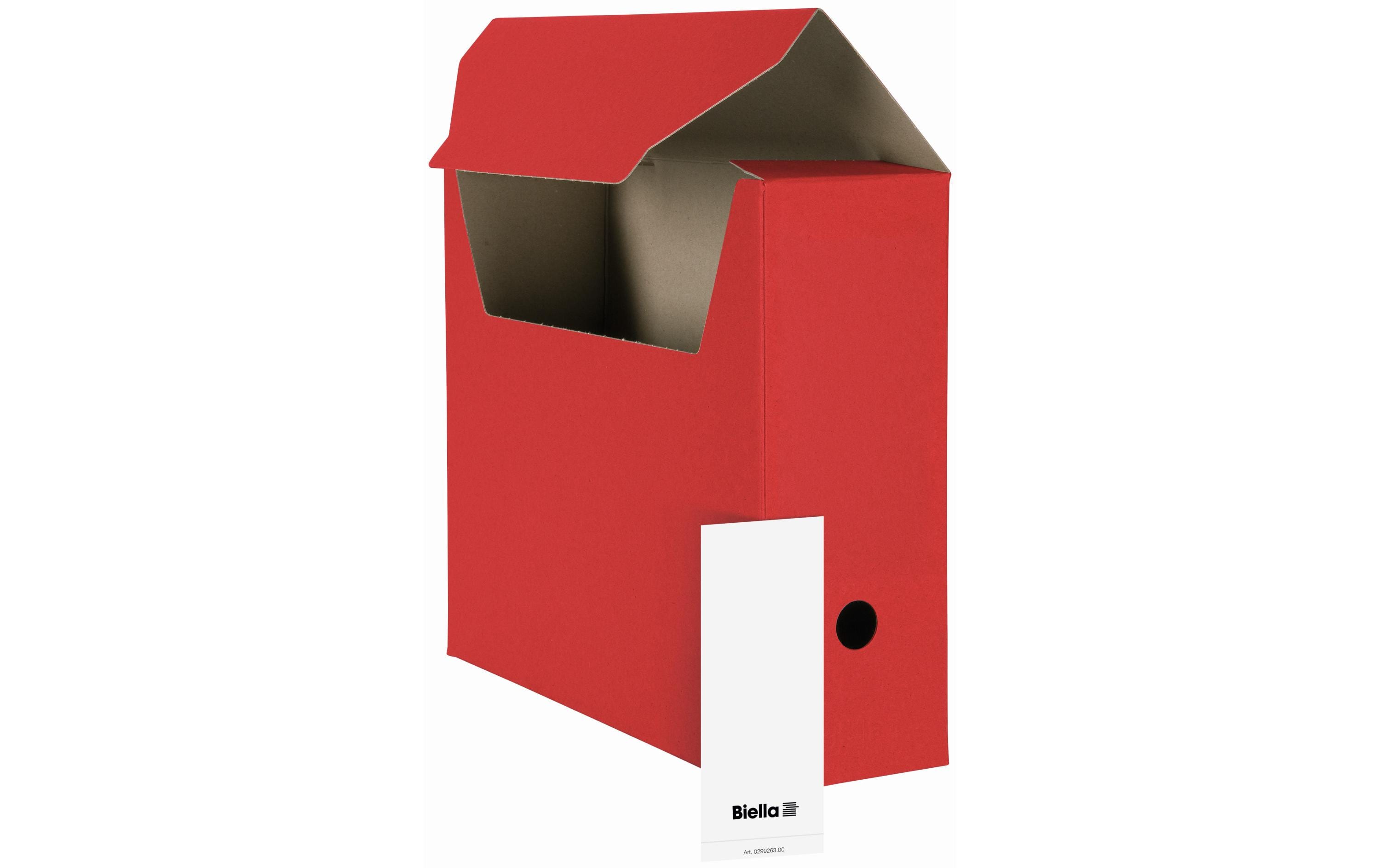 Biella Archivschachtel A4 10 Stück 27x33x10 cm, rot