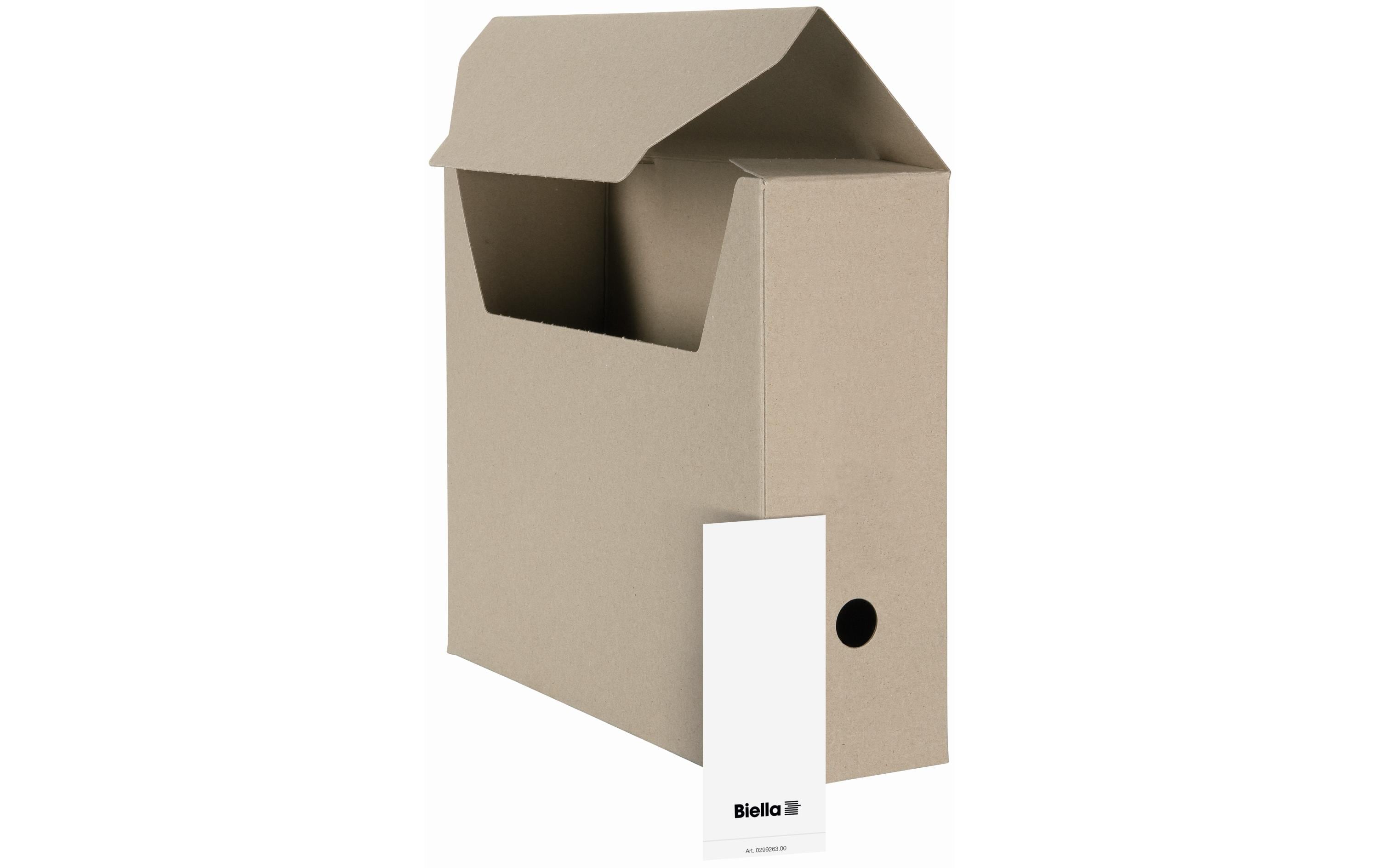 Biella Archivschachtel A4 10 Stück 27x33x10 cm, beige