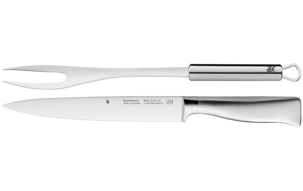 WMF Fleischbesteck Set 2 teilig Edelstahl, Fleischgabel+Fleischmesser L32cm