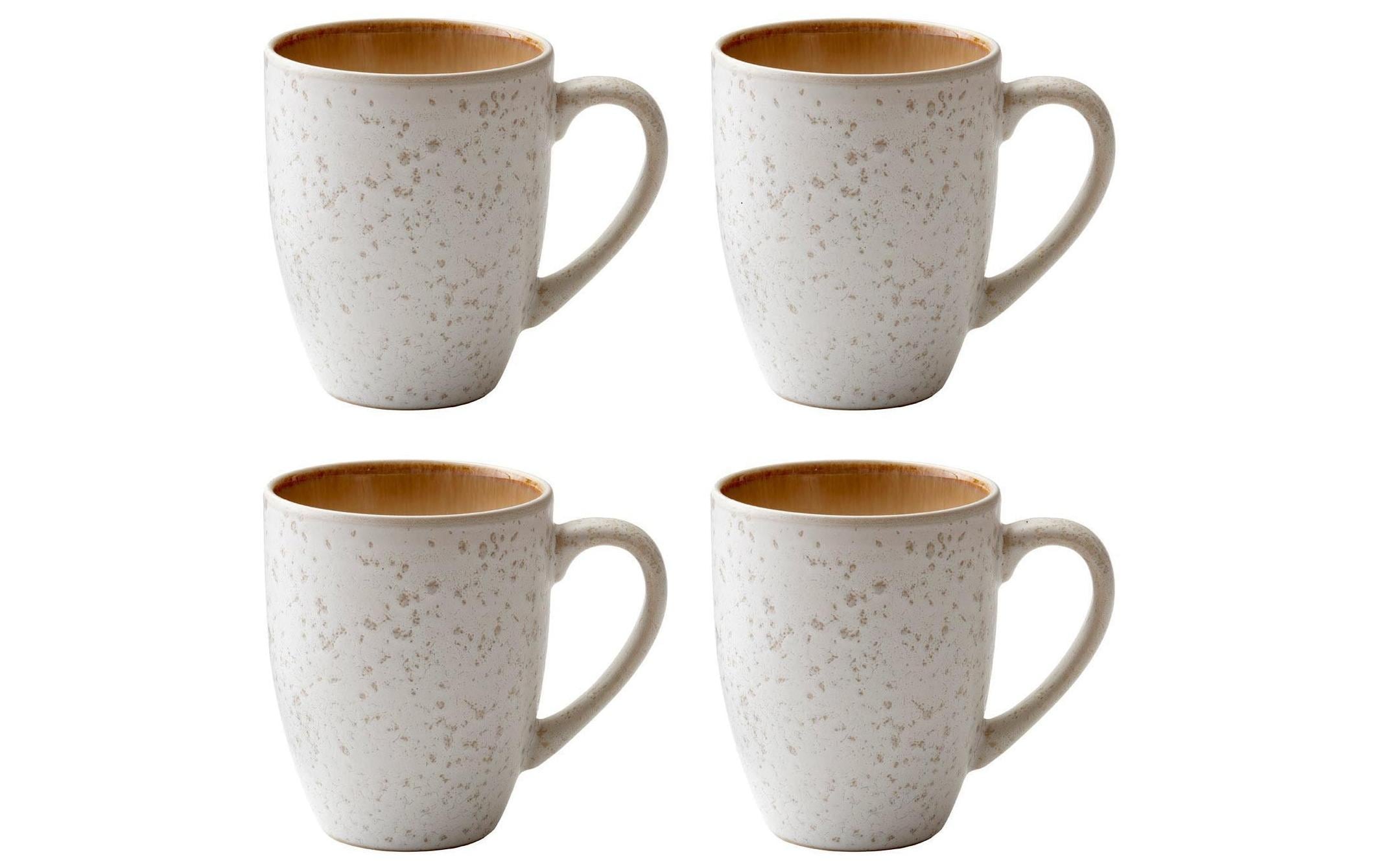 Bitz Kaffeetasse 300ml Creme/Amber 4 Stück, V: 300ml, H: 10cm, D: 8cm