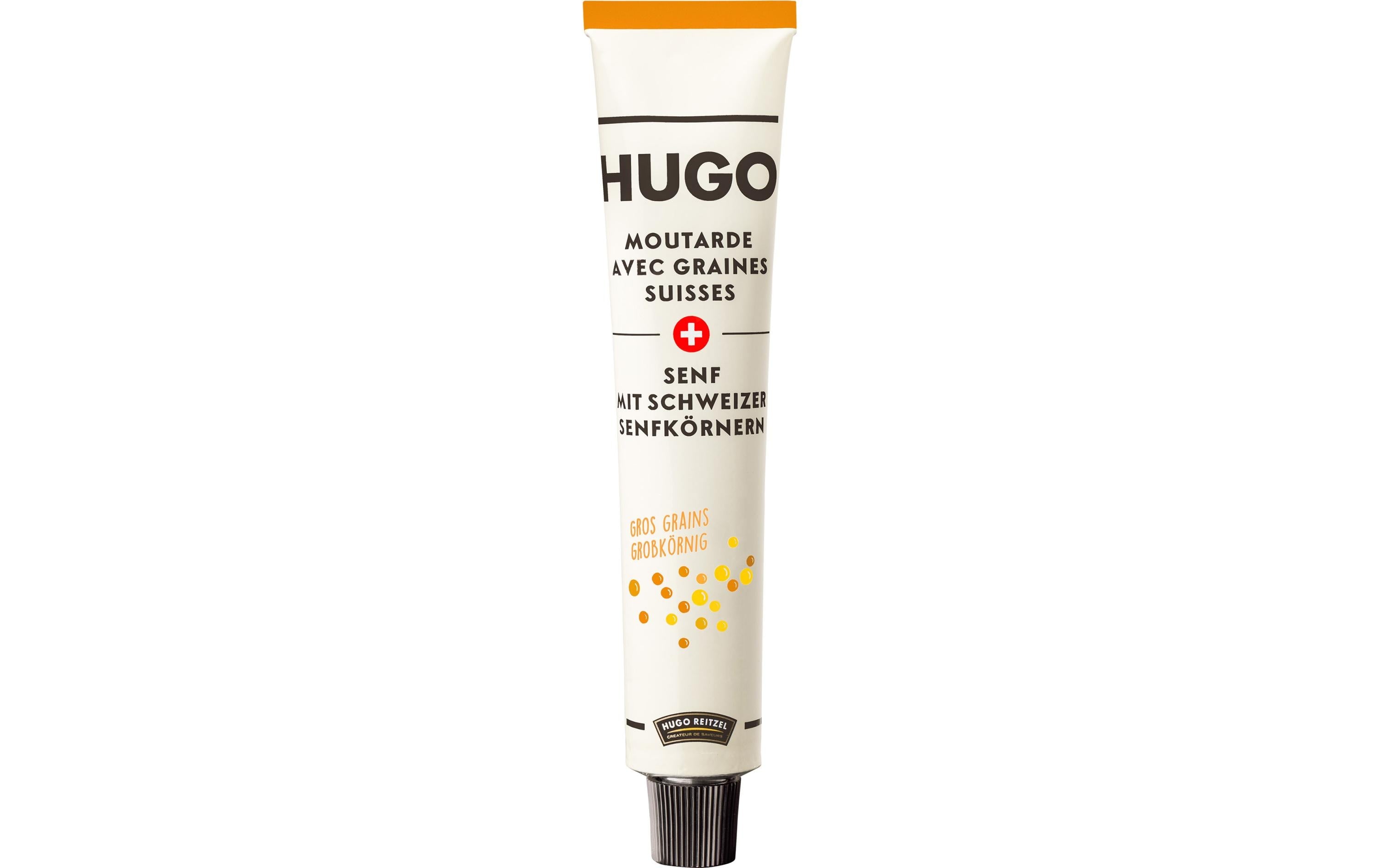 Schweizer Senf grobkörnig Hugo 100g