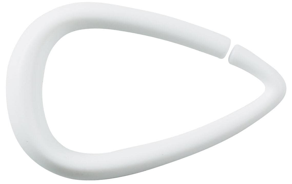 spirella Duschvorhanghaken Drop, Weiss 12 Stück, 5.5 x 3.5 cm, Polypropylene