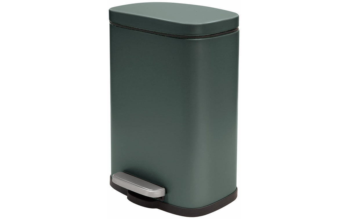 spirella Akira Treteimer, Dunkelgrün matt 5L, 21.4 x 16.7 cm, H: 30 cm, Stahl