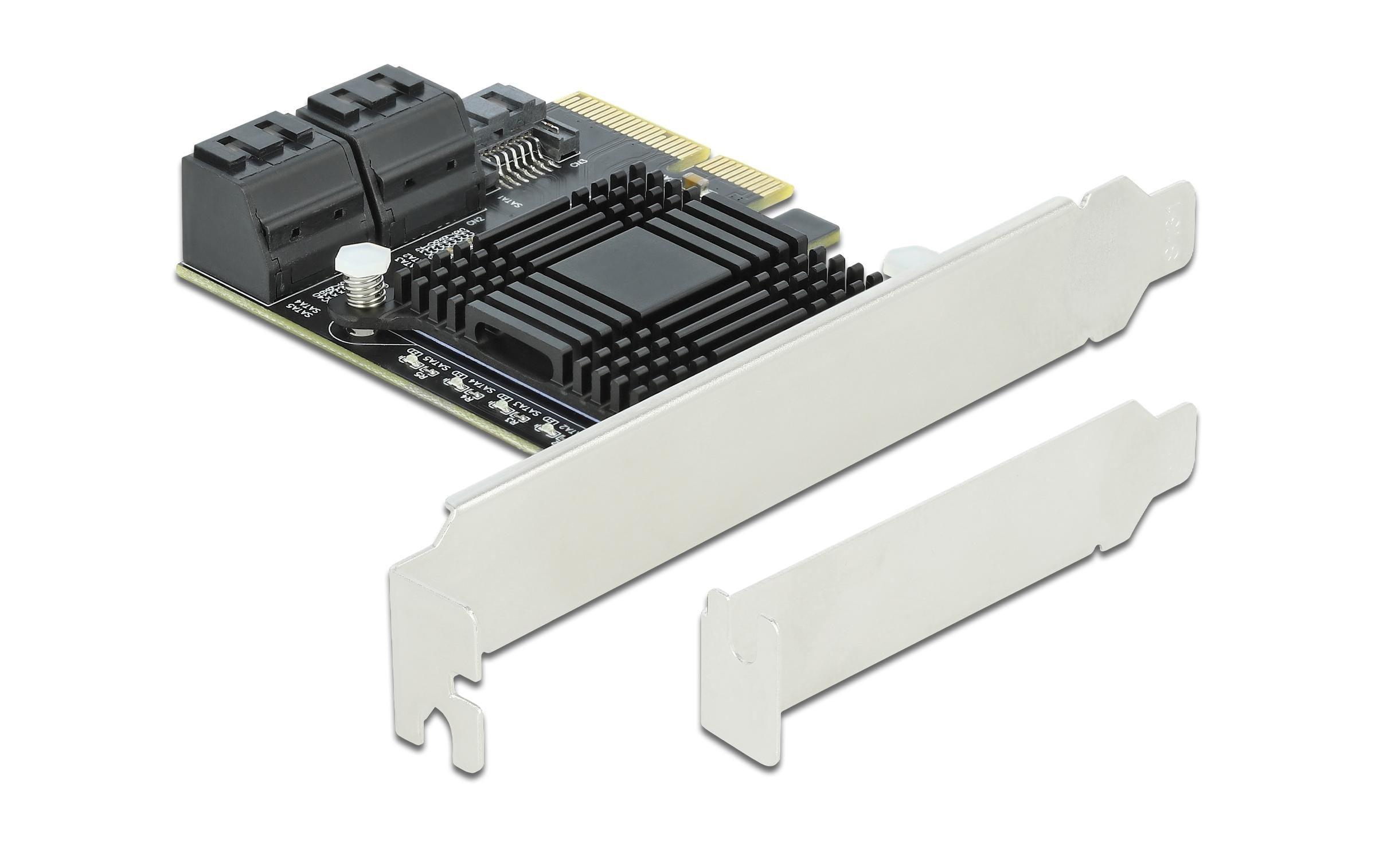 DeLock 5x SATA PCI-Ex2 Kontroller inkl. Low Profile Soltblech