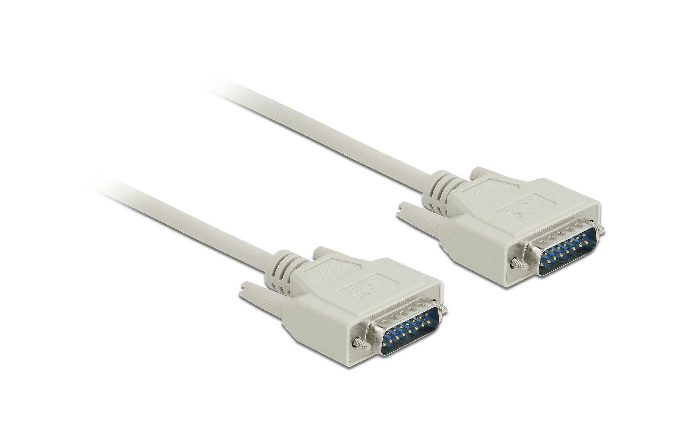 Serielles Kabel DB15, grau, 3m Stecker/Stecker