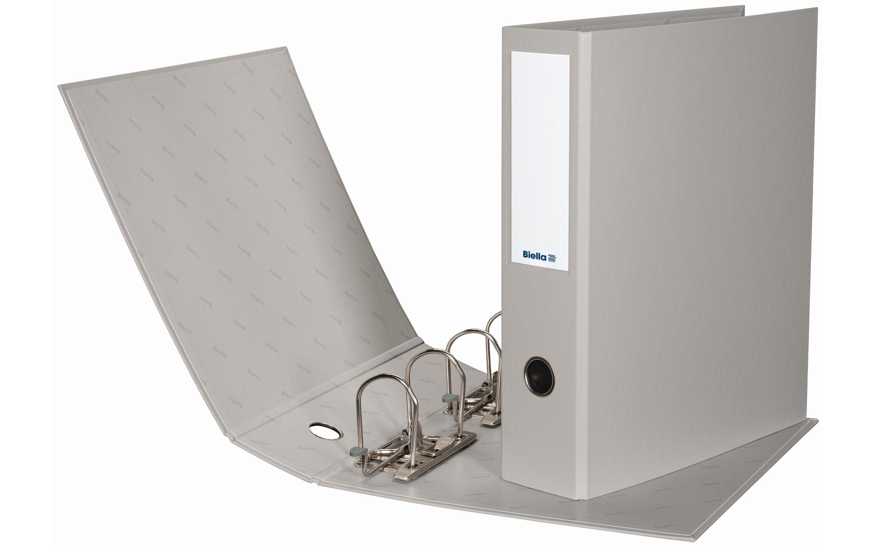 Biella Ordner Strong A4 8 cm Farbe Grau, mit Strong-Mechanik