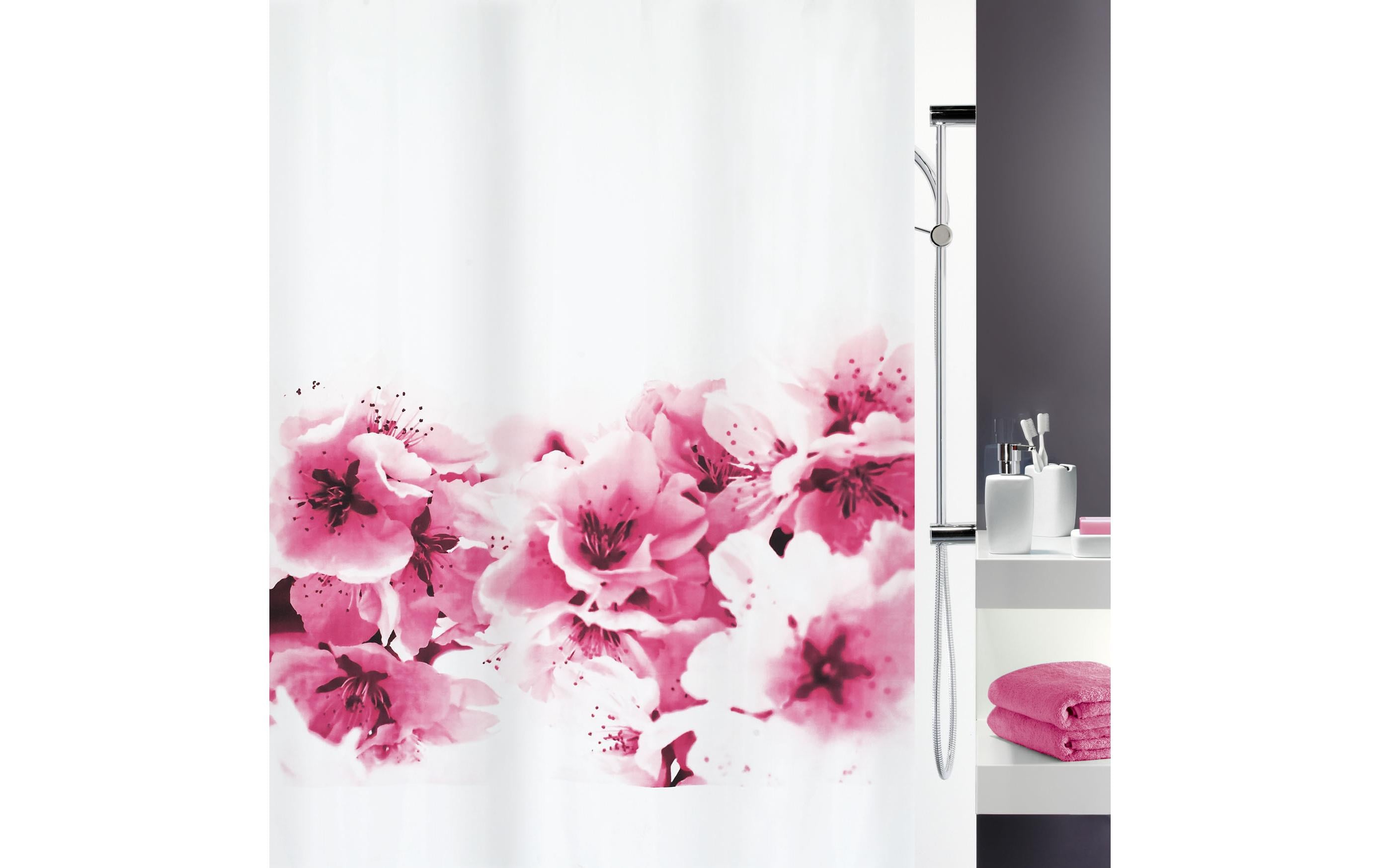 spirella Duschvorhang Amanda, 180 x 200 cm waschbar, 100% Polyester