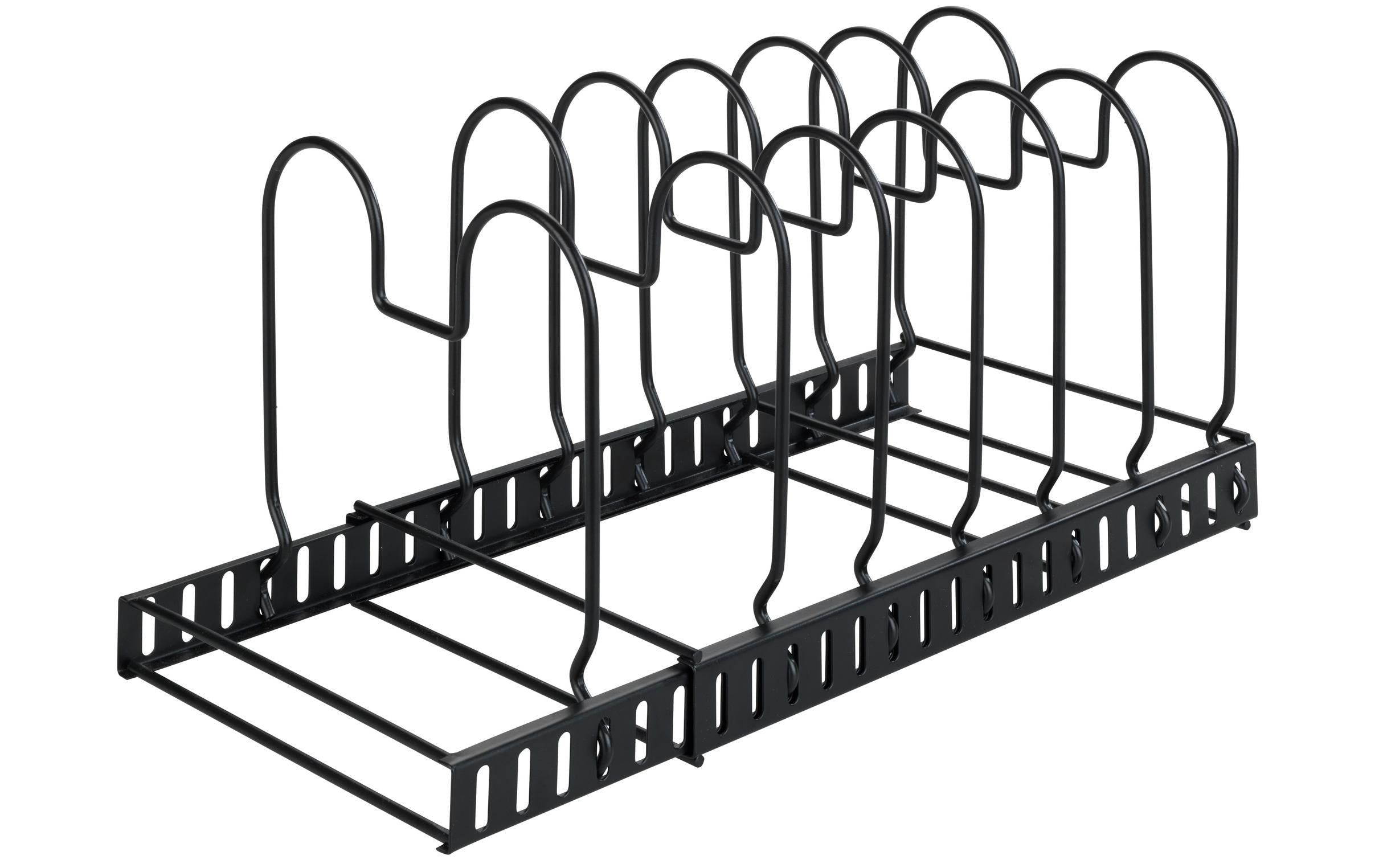 Wenko Deckel- und Pfannenhalter schwarz, 30-57x18x18, 7 verstellbare Bügel