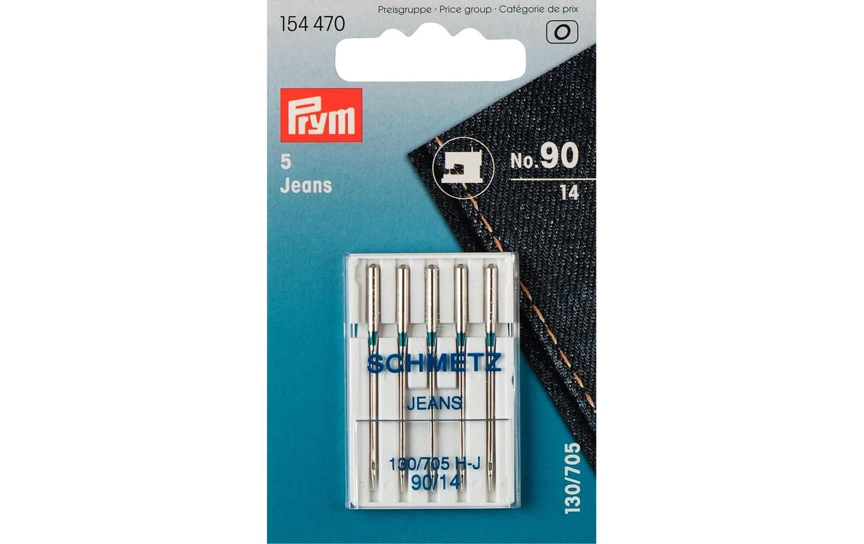 Prym Nähmaschinennadeln, Jeans Nr. 90, Karte 5 Stück
