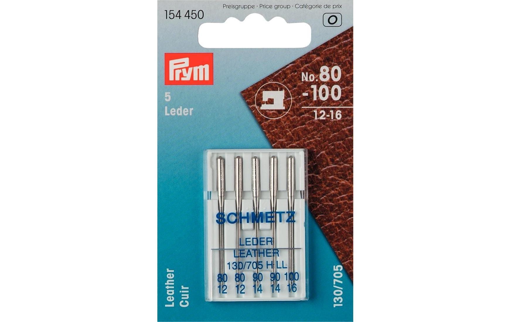 Prym Nähmaschinennadeln, Leder Nr. 80 - 100, Karte 5 Stück