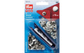 Prym Druckknöpfe Anorak, silber 15 mm, Karte 10 Stück