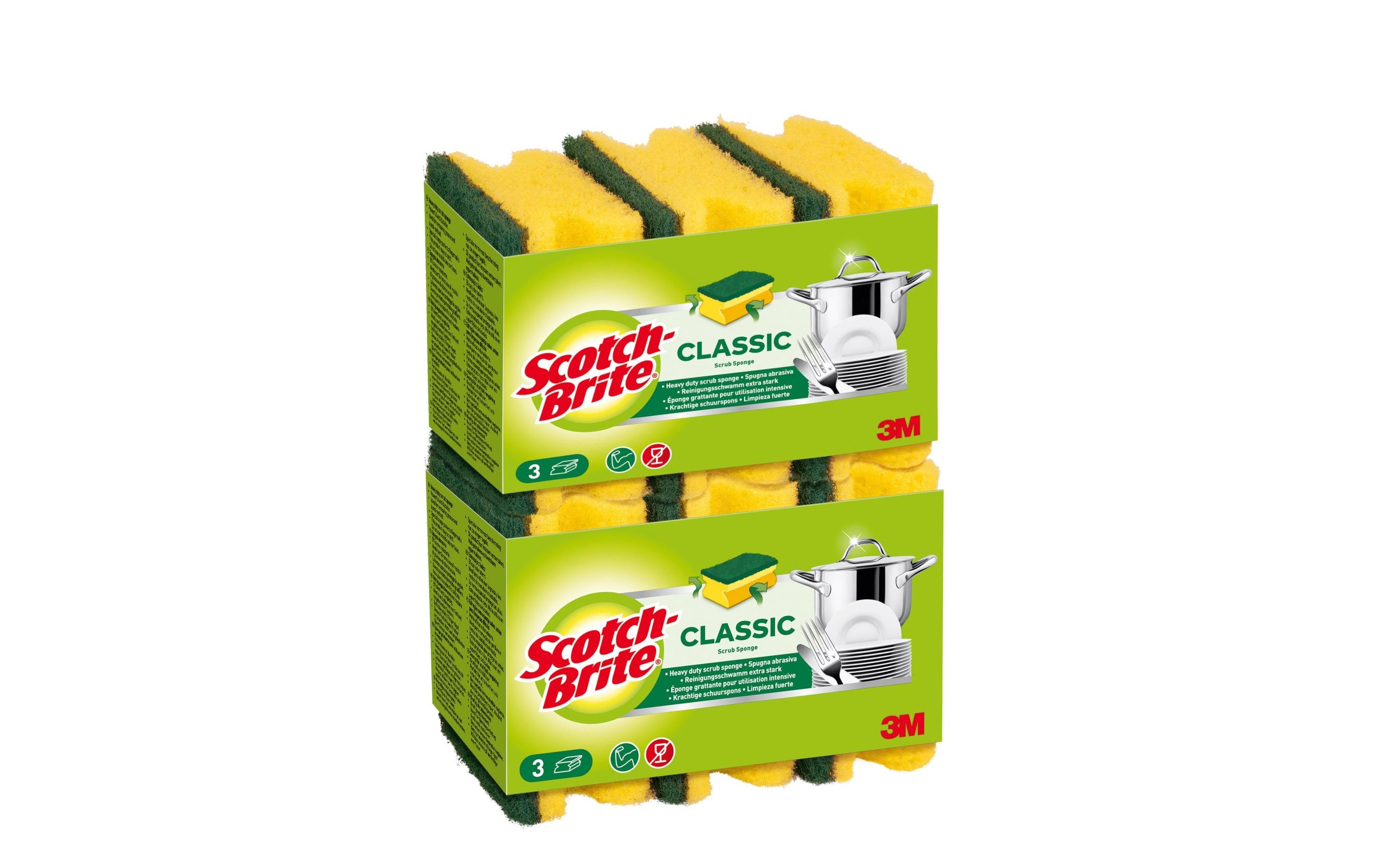 3M Scotch-Brite Classic Griffschwam Inhalt 6 Stück, extra stark
